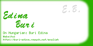 edina buri business card